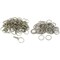 Nickel Plated Key Chain Ring W/ Chain & Metal Split Rings Findings Kit 100 Pcs